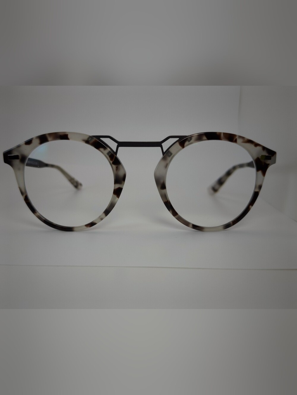 Trekker Tortoise Round Metal-Bridge Men's Eyeglasses - Black/Tortoise